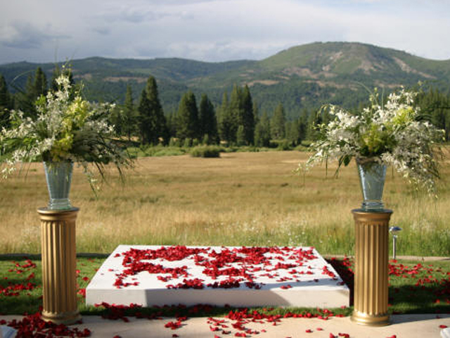 View of ceremony site at Graeagle